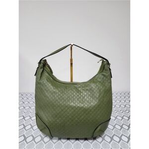 Gucci Microguccima Nice Hobo Bag  Green